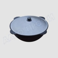 Казан чугунный с крышкой 10л